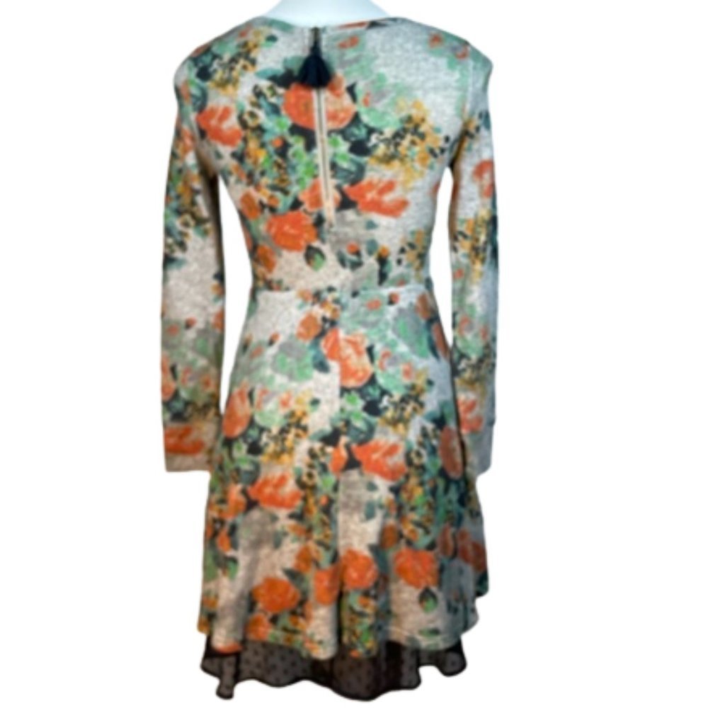 Anthropologie Floral Sweatshirt Dress XS - Picture 3 of 13